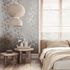 Non-woven wallpaper leaves white beige silver 82459 3