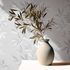 Non-woven wallpaper leaves white grey silver metallic 82460 1