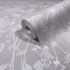 Non-woven wallpaper wildflowers grey white gloss 82464 4