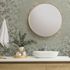 Non-woven wallpaper wildflowers green gold metallic 82465 3