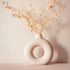 Non-woven wallpaper textile look plain beige 82466 3