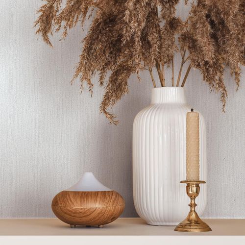 Non-woven wallpaper plain modern texture lines white 82481