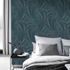 Non-woven wallpaper tropical blue silver metallic 10476-19 1