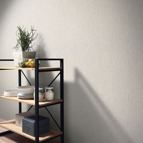 Non-woven wallpaper concrete look cream beige 10389-02