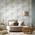 Non-woven wallpaper leaves floral white green blue 10506-24 1