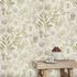 Non-woven wallpaper leaves floral white green 10506-35 5