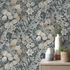 Non-woven wallpaper leaves floral blue grey brown 10506-44 5