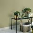 Non-woven wallpaper textile look plain green 10510-07 1