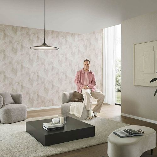 Wallpaper Guido Maria Kretschmer waves cream pink 10522-05