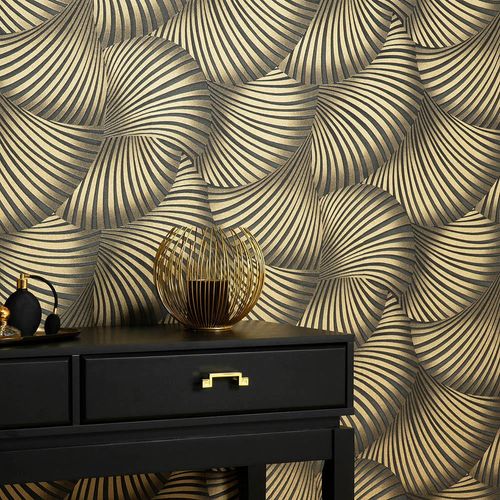 Wallpaper Guido Maria Kretschmer Fan Black Gold 10525-15