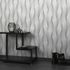 Wallpaper Guido Maria Kretschmer 3D effect silver metallic 1