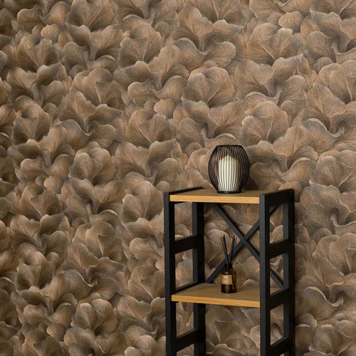 Wallpaper Guido Maria Kretschmer Floral Brown Metallic
