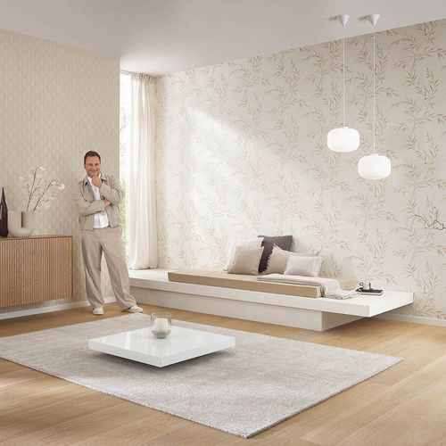 Wallpaper Guido Maria Kretschmer Leaves Cream Beige