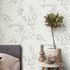 Wallpaper Guido Maria Kretschmer Leaves White Grey 10528-31 5