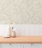 Non-woven wallpaper floral leaves cream grey 79090-3 6