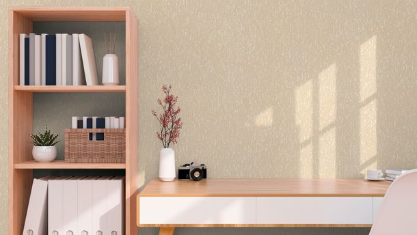 Non-woven wallpaper texture beige cream glitter 79095-3