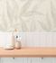 Non-woven wallpaper leaves white grey silver 79096-3 5