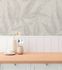 Non-woven wallpaper leaves grey silver metallic 79096-4 1