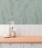 Non-woven wallpaper leaves green silver metallic 79096-5 5