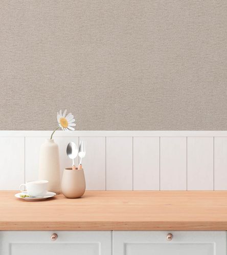 Non-woven wallpaper plain texture modern brown grey 79097-8