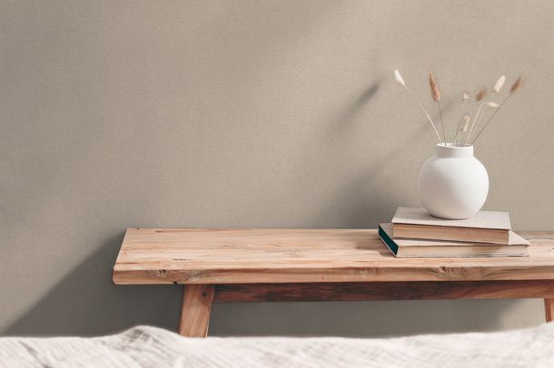 Non-woven wallpaper plain texture brown beige 79098-9