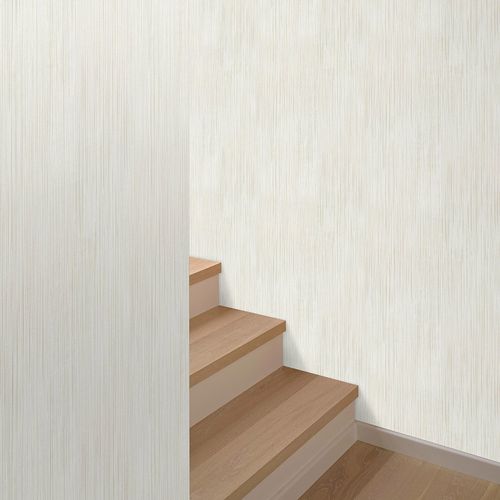 Non-woven wallpaper stripes cream beige white 10533-02