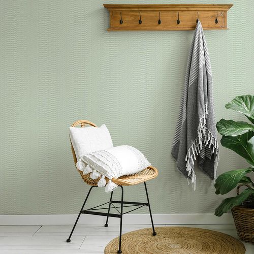 Non-woven wallpaper graphic sisal weave green blue 10536-07