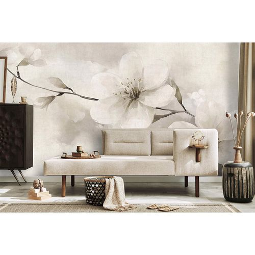 Guido Maria Kretschmer Photo Wallpaper Flowers Cream Grey