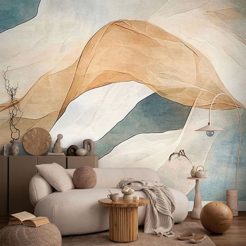 Guido Maria Kretschmer photo wallpaper fabric cream blue