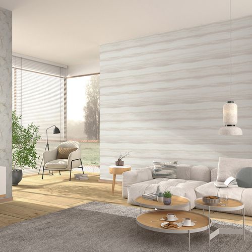 Non-woven wallpaper watercolor cream brown glitter 10515-05