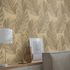 Non-woven wallpaper Feathers Gold Metallic 10516-30 5