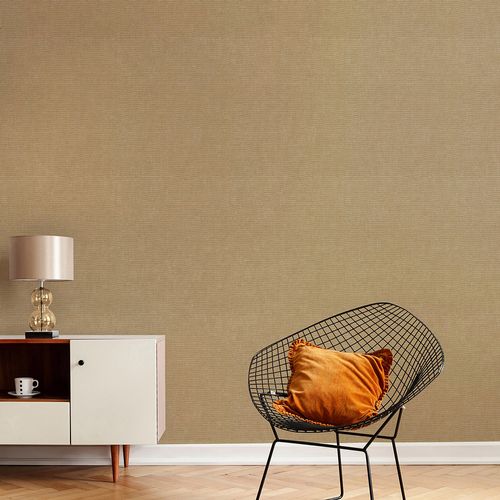 Non-woven wallpaper plain gold metallic 10539-30