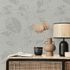 Non-woven wallpaper leaves texture green grey 10459-24 5