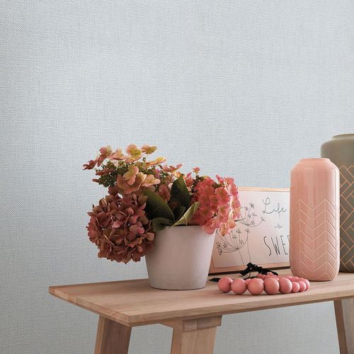 Non-woven wallpaper textile look plain modern grey 10463-10