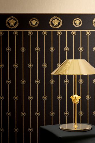 Versace wallpaper panel black gold metallic 79131-2