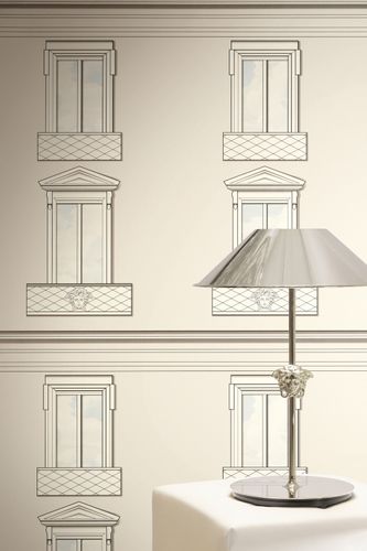 Versace wallpaper for windows 3D effect beige/cream 79132-2