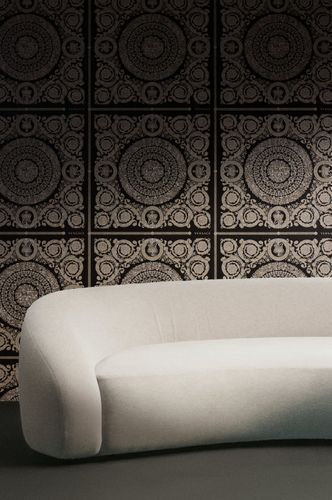 Versace Wallpaper Baroque Black Beige Gloss 79134-1