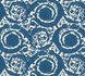 Versace Wallpaper Floral Cream Dark Blue 79135-4 2