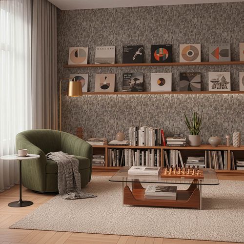 Non-woven wallpaper concrete look grey beige 79008-2