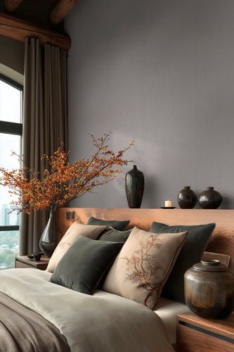 Non-woven wallpaper textile look plain light grey 79010-3