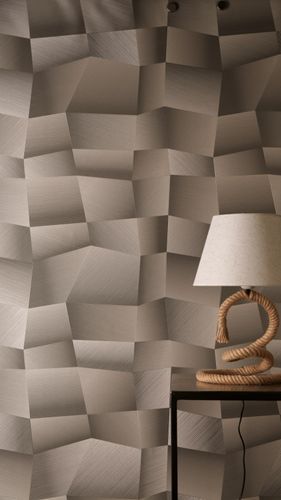 Non-woven wallpaper graphic grey silver metallic 79197-2