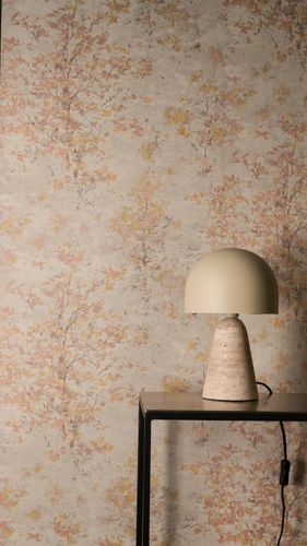 Non-woven wallpaper trees grey gold glitter 79200-5