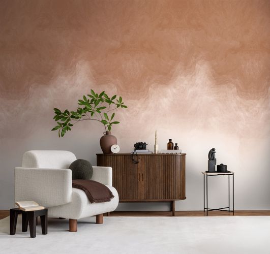 Photo wallpaper watercolor look ombre cream brown 79216-4