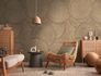 Photo wallpaper circles a mesh pattern beige brown 79218-1 4