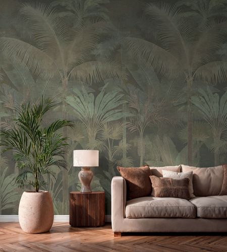 Photo wallpaper Jungle Palms Shabby Green Brown 76190-3