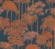 Non-woven wallpaper Palm Tree Blue Bronze Metallic 79162-4 2
