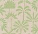 Non-woven wallpaper leaves palm trees beige green 79163-2 2