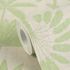 Non-woven wallpaper leaves palm trees beige green 79163-2 4