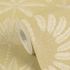 Non-woven wallpaper leaves yellow cream metallic 79163-4 4