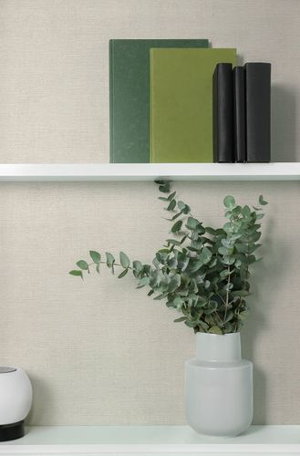 Non-woven wallpaper plain textile look light grey 79165-4